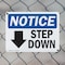 Signmission Step Down (Down Arrow), 10 in W x Rectangle, Aluminum OS-2PACK-NS-A-710-L-18457 - alternate 8